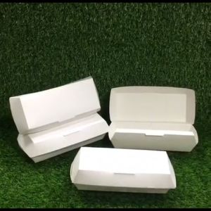 30pcs Hotdog Sandwich Paper Box Plain White/Printed Design Hotdog Box Meal Box Take Out Footlong