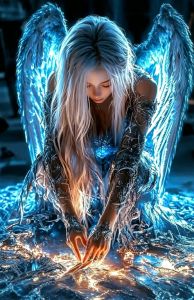 KAYOU | Adults Paint By Number Dreamy Ice-Winged Maiden Drawing on Canvas HandPainted Art DIY Pictures By Numbers Kit Home Decor