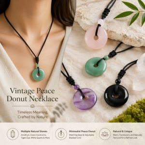 Natural Crystal Lucky Knot Pendant Necklace Fashion Jewelry for Men Women Healing Reiki Talisman Peace Buckle Holiday Gift