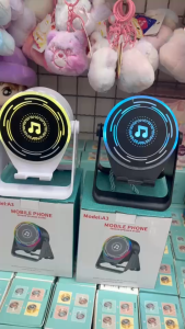 ลำโพงไร้สายพกพา LED RGB พร้อมไมโครโฟนในตัว แบตเตอรี่ในตัว สำหรับการเล่นเกมและสตรีมมิ่ง