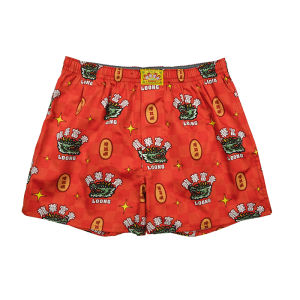 Subreef SBRF Loose Cotton Boxer Shorts Couples Underwear Red Plaid Four Corners Womens Mens Astrological Print mid Waist Youth
