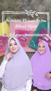 Baru COD Nibras Hijab NH Khimar Andalusia Antem High Quality Cerruti