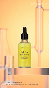 AHA Body Serum 50ML Kojic Brightening Body Lotion Whitening & Moisturizing Exfoliating Tubuh Esensi PerawatanPencerah Mencerahkan Melembabkan Sebagai Body Booster dan Pemutih Tubuh atasi Kulit Belang