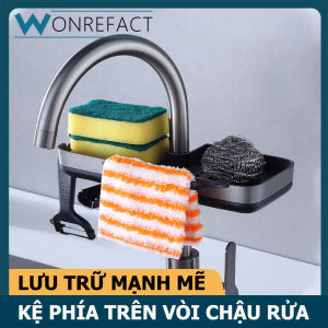 Giá đựng vòi nước để thoát nước không khoan cần hộp lưu trữ chìm với móc Giá treo khăn nhà bếp
