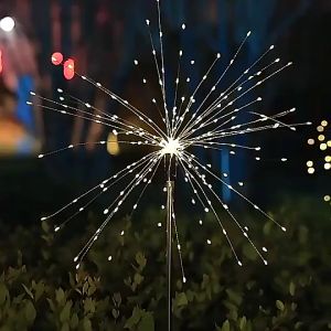 90/120/200 LED DIY Solar Light Fireworks String Lights Ground Lamp Garden Christmas Outdoor Waterproof Lights Festival Party Landscape