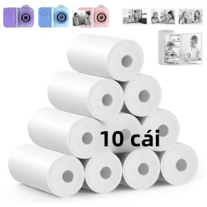10 Cuộn Giấy Nhiệt 57x25mm Màu Trắng Dành Cho Máy Ảnh Trẻ Em In Tức Thì Tương Thích Với Máy Ảnh Trẻ Em FUJIFILM Polaroid Khác Phụ Kiện Giấy In Máy Ảnh Trẻ Em