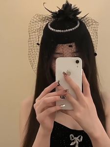 Mũ ren Tiểu Thư cổ điển sang chảnh nón trùm đầu dự tiệc phong cách Retro