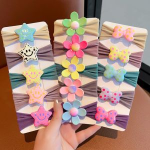 Băng Đô Tóc Đàn Hồi Cao Dành Cho Trẻ Em Phụ Kiện Tóc Dễ Thương Cho Bé Gái Không Gây Hư Tổn Cho Tóc Băng Đô Hình Trái Tim