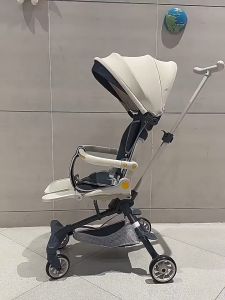 Beige รถเข็นเด็ก รถเข็นเด็กพับได้ หมุนได้ 360 องศา รถเข็นเด็กพกพา มีให้เลือก 4สี รับน้ำหนักได้ 60kg