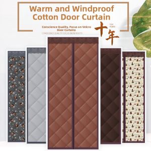 Insulation Windproof Anti-cold Warmth-preserving No-drilling Self-adhesive Door Curtain