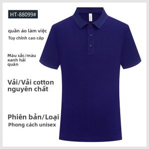 JINGYILAIXIU | Áo Polo Có Thêu Logo Theo Yêu Cầu Đồ Đồng Phục Công Sở Tay Ngắn Áo Thun Mùa Hè