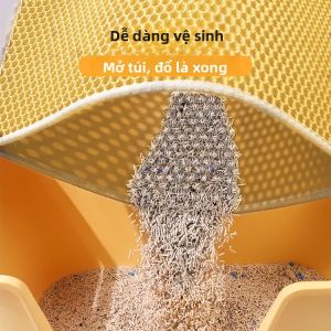 MONLEYTA | Thảm đựng bùn cho mèo MONLEYTA H0716132659 Thảm chống trượt chống văng kiểm soát bùn dùng trong nhà vệ sinh cho mèo