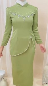 BESTSELLER Felicia Oneset Dress Kurung Melayu Bahan Silk Premium / Baju Kondangan Wanita Terbaru 2024 / Dress Pesta Kekinian / Dress Wanita Muslimah