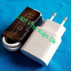 Bộ sạc nhanh 25W điện thoại SAMSUNG Z FLip 4 Z Fold 4 Z Fold 3 Z Fold 2 Note20 Note20 Ultra Note10 Note10+ Note10 Lite Máy tính bảng Samsung Tab S7/S7+/S7Fe/S8/S8+/S8Ultra... Cáp C-C
