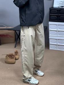 กางเกงขายาวทรงตรงสไตล์อเมริกันสำหรับผู้ชาย กางเกงขายาวทรงตรงสำหรับเล่นกีฬากลางแจ้ง ฤดูใบไม้ผลิและฤดูใบไม้ร่วง แห้งเร็ว กางเกงขายาวสำหรับปีนเขา