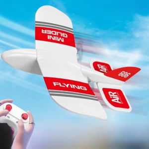 เครื่องบินไร้สายไฟฟ้าสำหรับเด็ก โดรนขนาดเล็ก ทรงเครื่องบินยุทธการ พลาสติกโฟม ทนทานต่อการตกหล่น สำหรับเด็กชาย