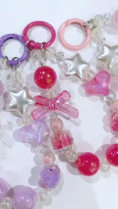 Strap Gantungan HP Portable Bentuk Manik Mutiara Pita Gantungan Handphone Liontin Gantungan Kunci Pergelangan Tangan Aksesories Hp Gantungan Tas Mutiara BRG