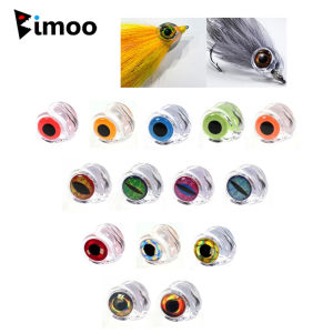 20PCS #4~#8 Clear Fish Skull Fish Mask Head and Epoxy 3D Fish Eyes Fly Tying Material Pike Baitfish Streamer Sea Fishing Lures