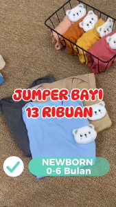 (Bahan Katun) Jumper Bayi Beruang uk 0-6 Bulan SNI / New Born Jumpsuit Baby Baru Lahir Lengan Pendek Laki Laki Perempuan Karakter Polos Baju Anak 0 6 Bulan Kiosbalitafawa