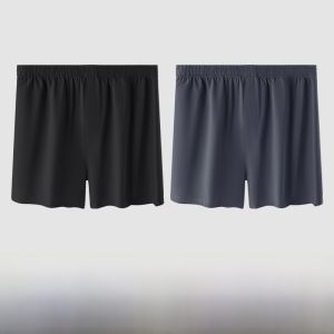 Miiow | Mens Loose Fit Cotton Underwear Sporty Breathable Home Shorts Sleepwear Arō Pants Mid Waist Briefs Pure Color Youth Size