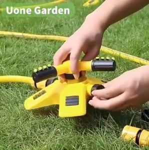 สปริงเกอร์สวนหมุนอัตโนมัติปรับได้ 360 องศาครอบคลุมพื้นที่ขนาดใหญ่สปริงเกลอร์สนามหญ้าสำหรับพืชชลประทานเด็กเล่น โหมดสเปรย์หลายแบบ อุปกรณ์รดน้ําสปริงเกลอร์ Tandem