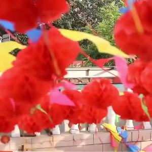 150Pcs 80 Meter Bendera Segitiga Warna Warni Bendera Kain Segitiga Bendera Hias Festival