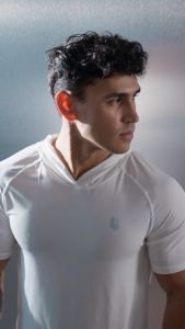 Lockerwear Baju Hoodie Sport Pria Lengan Pendek Kaos Olahraga Short Sleeve Gym Running Lari Jogging Slim Quick Dry Fit