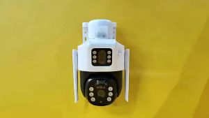 X-DEAL V380 CCTV 8MP Camera Dual Lens Solar CCTV Camera IP66 Outdoor Waterproof Wireless IP Mobile Detection Alarm Full Color Night Vision PTZ Security IP Camera for Garden Yard Farms