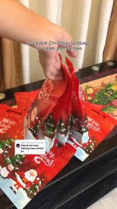 50PCS Christmas Candy Gift Bags Ziplock Bags Resealable Lootbags for Gift Packing Holiday Party Supplies