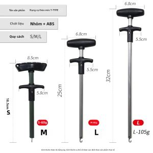 ZYZHE T-loại Hợp Kim Nhôm Dụng Cụ Tháo Móc Di Động Họng Sâu Thiết Bị Tháo Rời Mồi Câu Cá Phụ Kiện