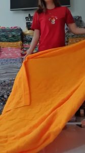 CÓ VIDEO. Mền lông dệt chỉ con Mèo (CAT) lâu đời của Thái mẫu VÀNG