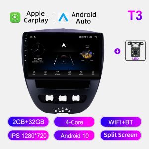 Android Car Radio For Peugeot 107 Toyota Aygo Citroen C1 2005-2014 Wireless Carplay Multimedia Video Player 2DIN DVD Head Unit