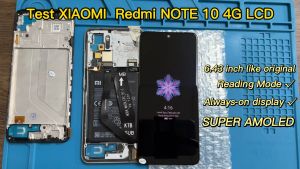 LCD With Frame For XIaomi REDMI Note 10 4G / 10S LCD Display Touch Screen Digitizer Assembly Replacement Parts