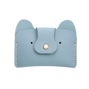 Handmade Leather Goods DIY Material Bag Slim Cute Cartoon Bank ID Multi-Card Wallet Coin Purse Youth Fashion Synthetic Leather