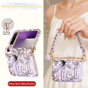 SUPER MOUSE | Premium Leather Full Enclosure Flip Case Anti-drop Protection  Flower and Bird Pattern