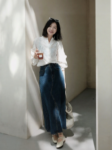 INMAN | Vintage Washed A-Line Skirt Loose and Slimming