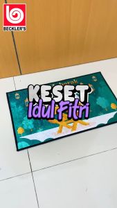 (Becklers) Keset Lantai IDUL FITRI/Keset Lantai Lebaran Bahan Polyester UK 30x50CM Tebal Anti Slip