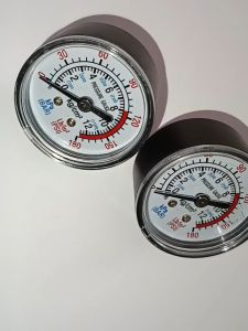 Manometer Pressure Gauge 12 Bar Pengukur Tekanan Angin Meter Kompresor merk kentaro