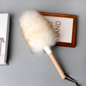 Wool Duster Anti-static Chicken Feather Duster Brush Household Dust Removal Mites Soft Furniture Car Cleaner Brush Dust Cleaner