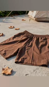 Plain No Logo Oversized Taslan Shorts for Men & Women