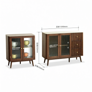 YUANSHI YUANSU | Modern Nordic Solid Wood Ceramic Sideboard