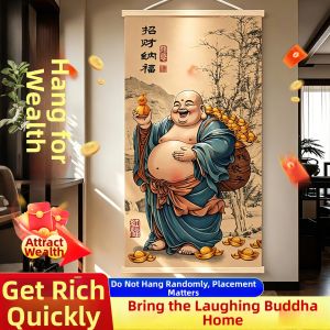 Lucky Buddha Statue Picture Home Decoration
