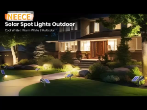 NEENCE 36 LED Solar Spot Lights Outdoor Spotlight 18 LED Waterproof Landscape Spotlight for Garden Lawn Backyard Patio Porch Wall Deck Garage