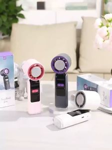 4000mAh Turbo Fan With Cooling Effect Mini Fan Handheld Fan Rechargable Cooling Fan With Light Foldable
