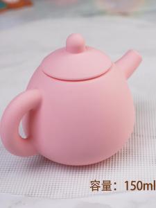 Durable Silicone Childrens Tea Set for Drinking Tea Pretend Play Early Education Kit Resistant to Falls And Crashes Single Teapot