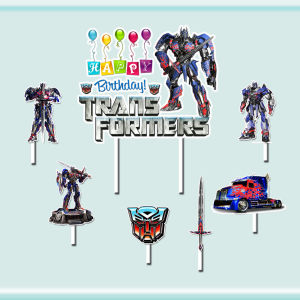 Topper cake Transformers Optimus prime happy birthday