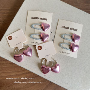 Băng Đô Tóc Hình Trái Tim Hồng Bạc Cho Bé Gái Phụ Kiện Tóc Trẻ Em Dây Buộc Tóc Đuôi Ngựa Phụ Kiện Tóc Cho Bé Gái