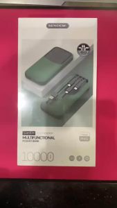 Sạc Dự Phòng Sendem 10000 mAh Tích Hợp 4 Dây Sạc Lightning Micro USB Type-C USB Sạc Nhanh PH01 MODEL NEW