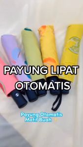 BAYAR DITEMPAT BERGARANSI Payung Lipat otomatis Motif Buah buahan 3D korean style anti uv protection cod