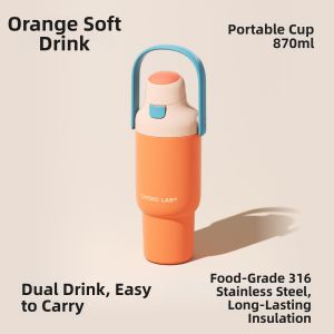 CHAKOLAB | Extra Large Portable Straw Insulated Cup